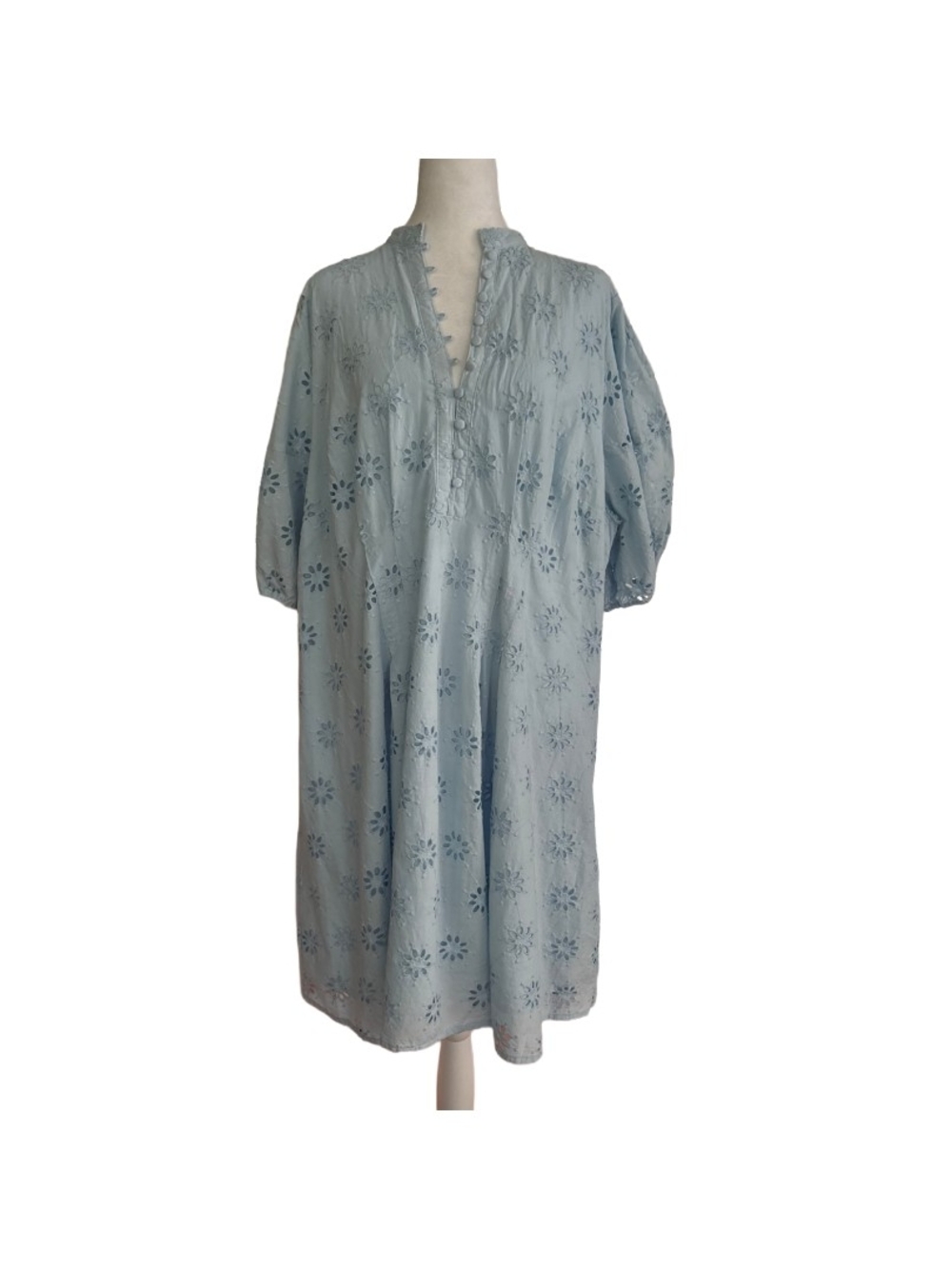 Torrid Light Blue Eyelet Dress